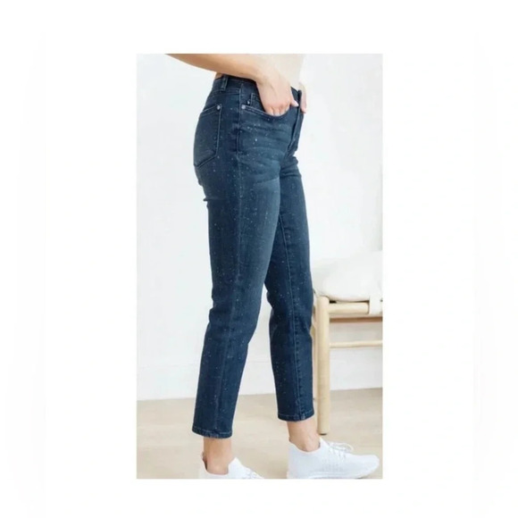 Judy Blue Mineral Washed Bleach Splatter High Rise Denim Jeans - Picture 3 of 8